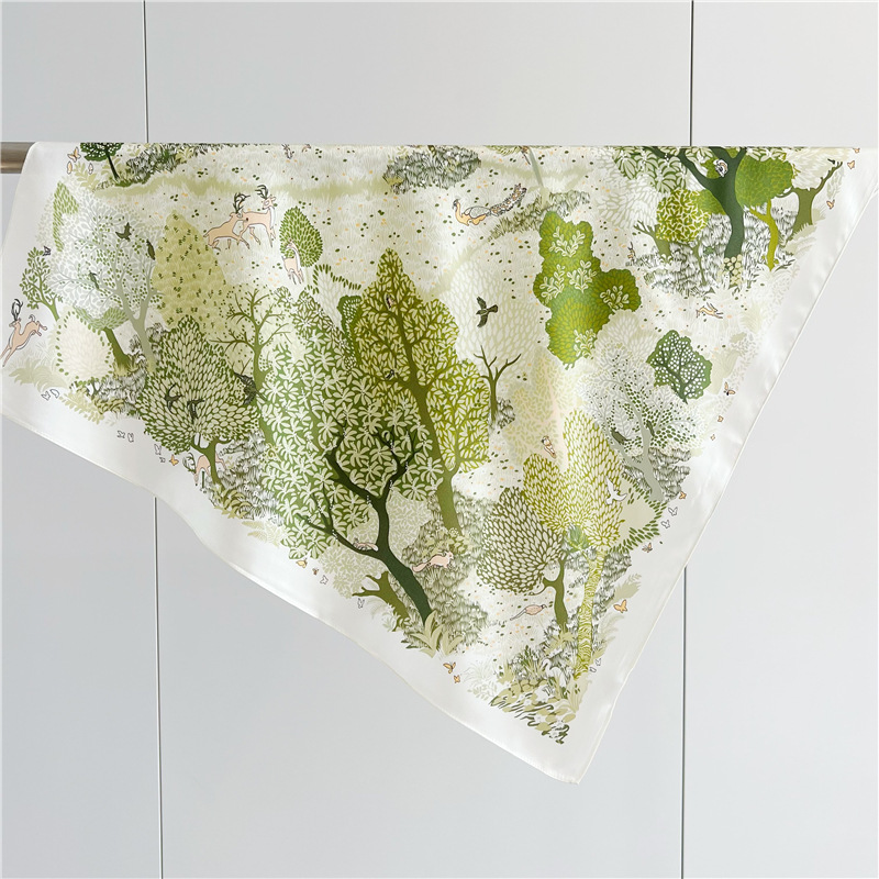 Luxury Bags Design - 12MM Soft Silk Scarf 65CM Women