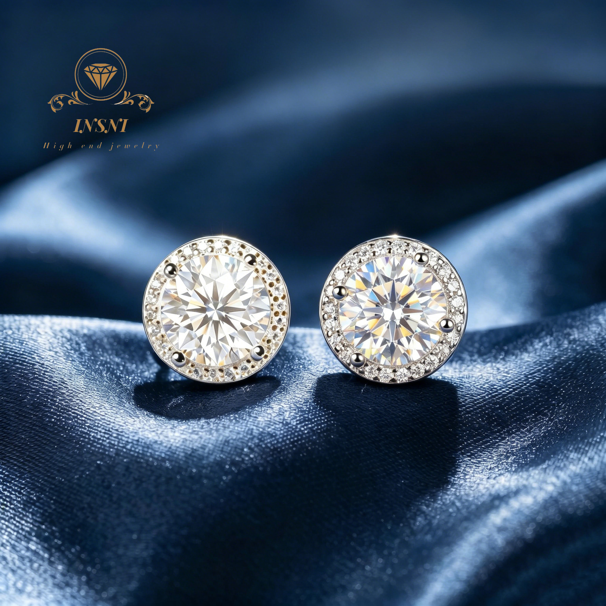 Luxury Bags That Are Affordable - D-color Moissanite Sterling Silver Stud Earrings