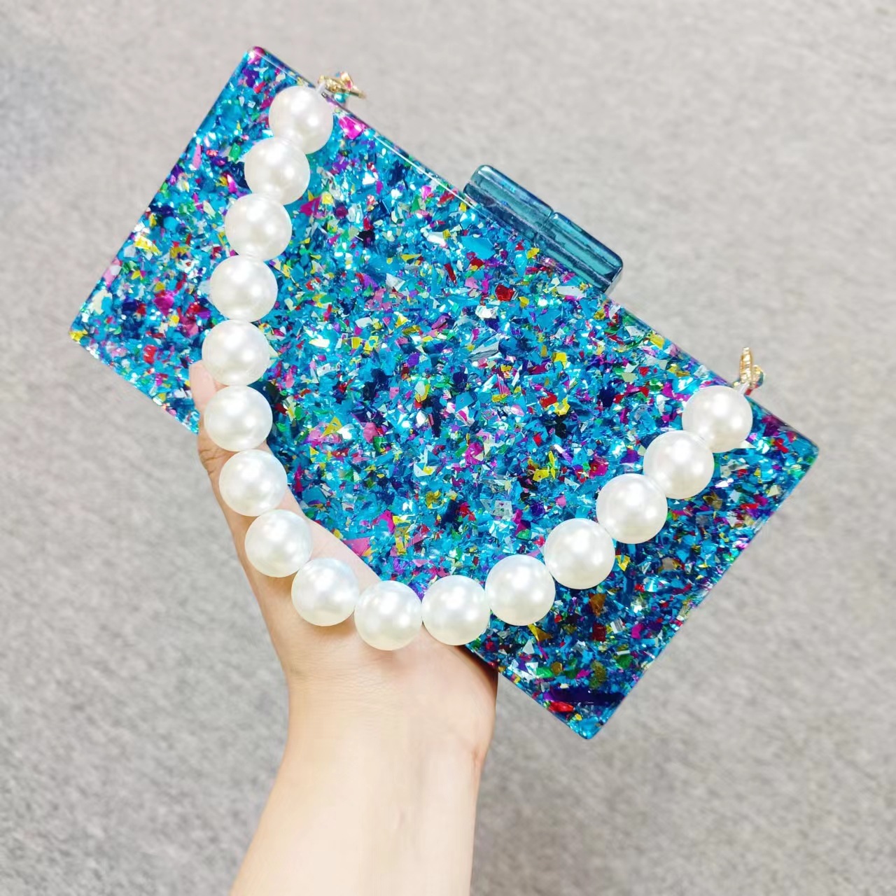 Luxury Acrylic Beaded Clutch B – Luxury Bags Green recenzja i cena