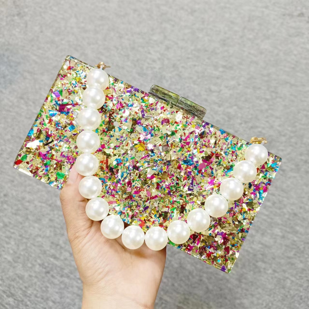Luxury Acrylic Beaded Clutch B – Luxury Bags Green recenzja i cena