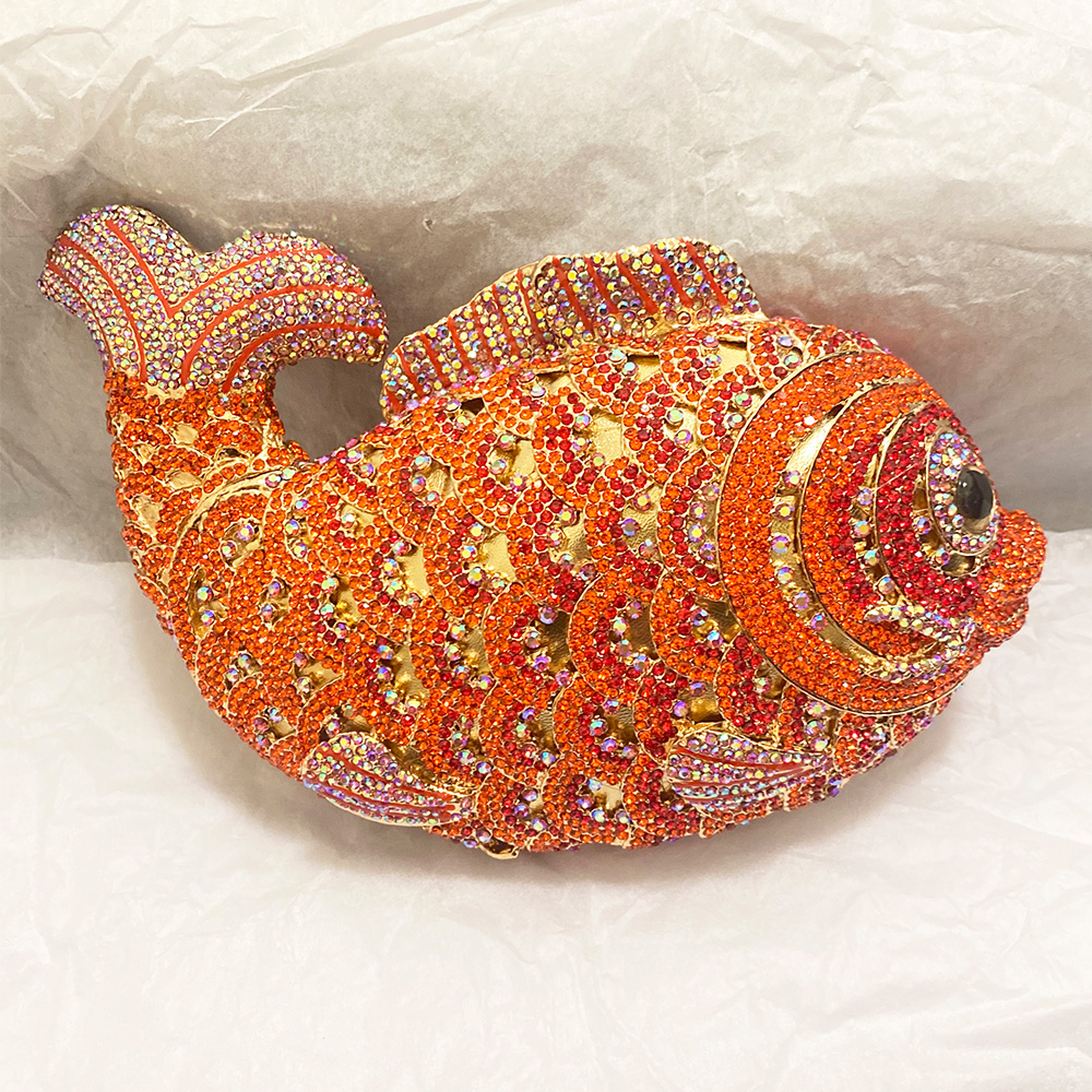 Red/Orange Fish Crystal Mini E – Luxury Bag Collection recenzja i cena
