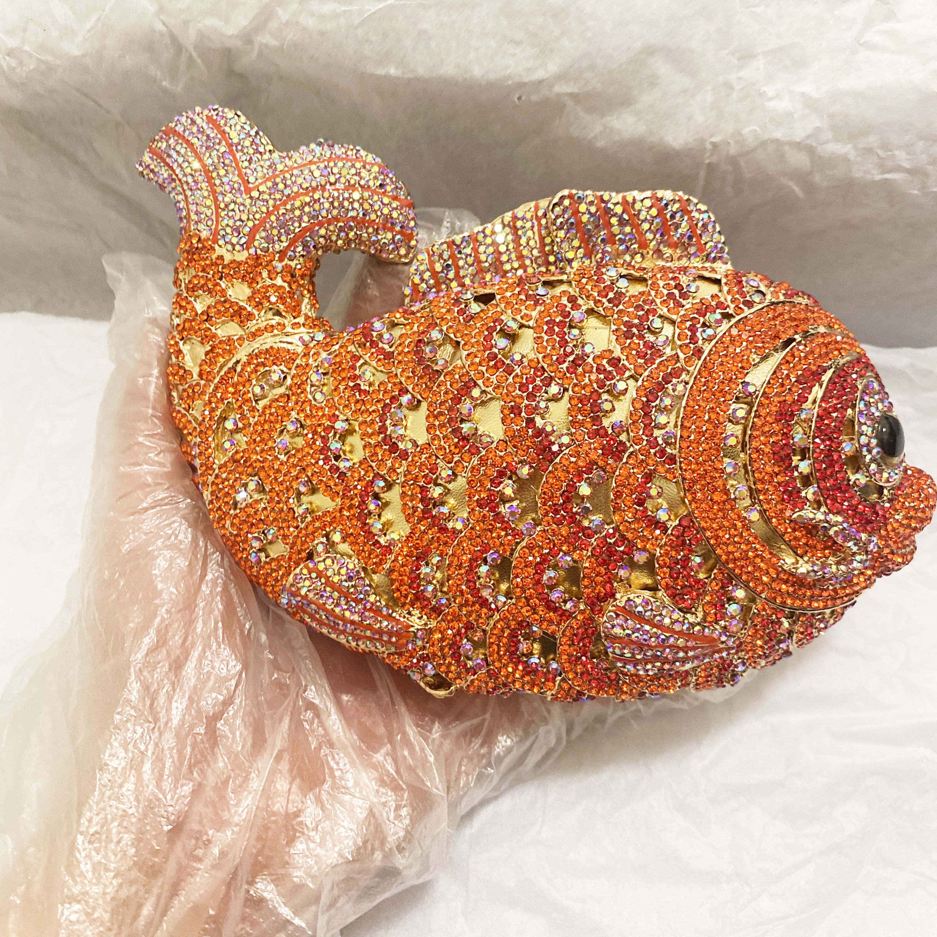 Red/Orange Fish Crystal Mini E – Luxury Bag Collection recenzja i cena