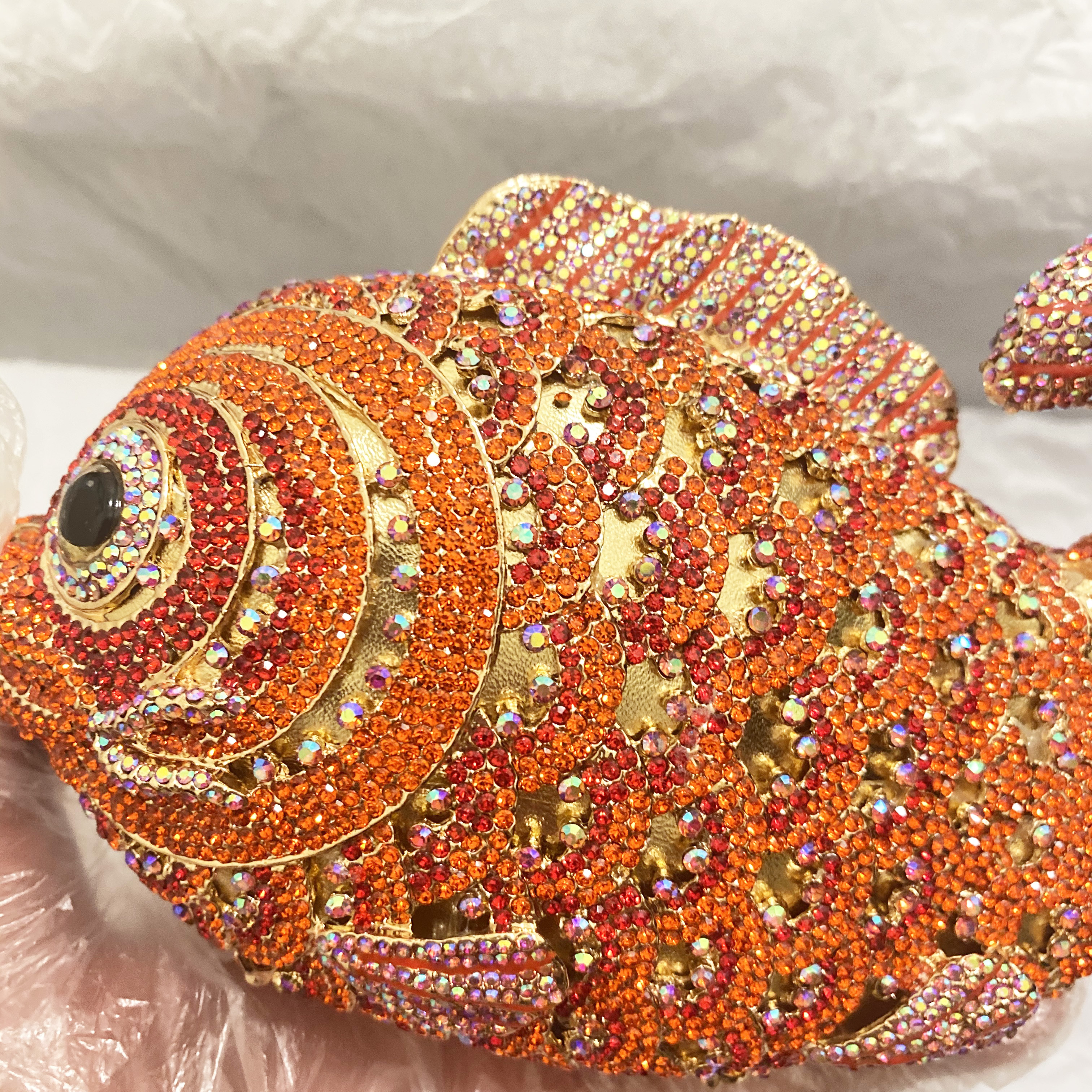 Red/Orange Fish Crystal Mini E – Luxury Bag Collection recenzja i cena