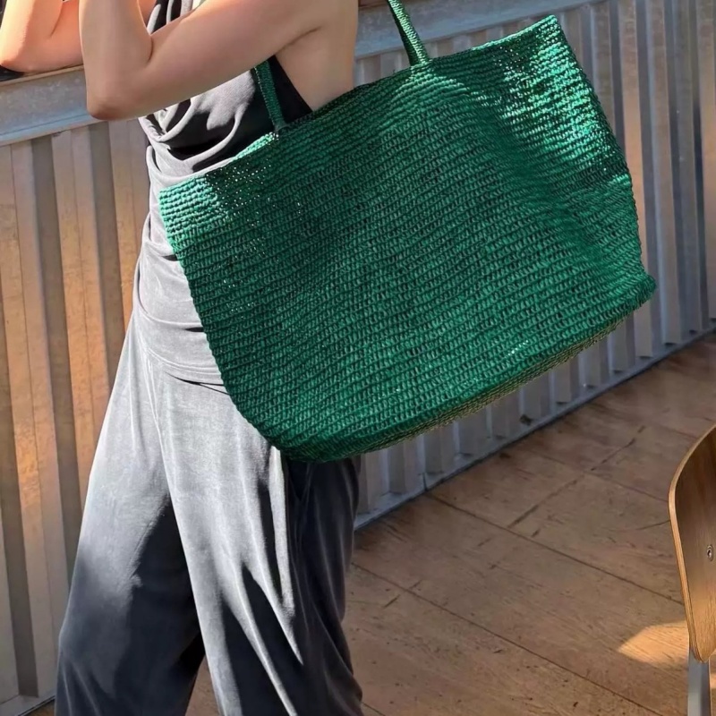 Cute Green Rattan Tote Bag – H – Luxury Bags Green recenzja i cena