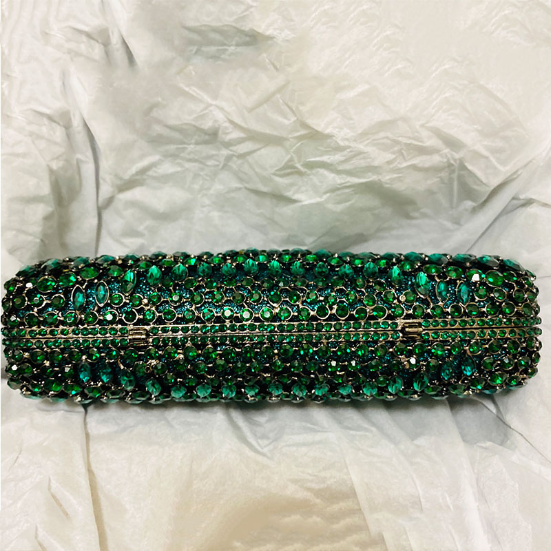 Luxury Green Rhinestone Evenin – Luxury Bags Green recenzja i cena