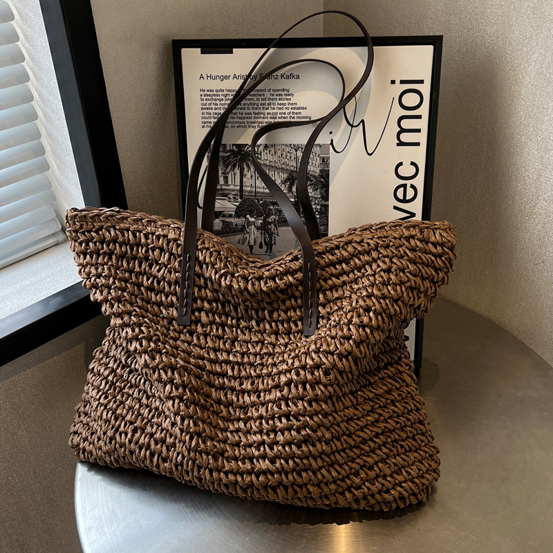Straw Woven Tote Bags Casual L – Luxury Bags For Summer recenzja i cena