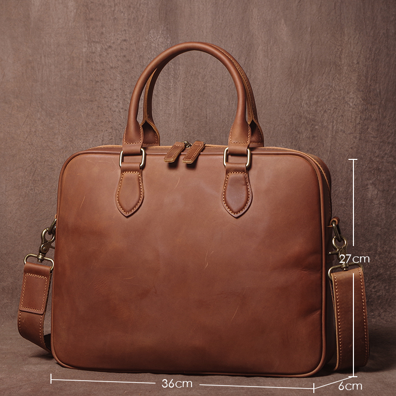 GURO Men Crazy Horse Cowhide B – Luxury Bags Tote recenzja i cena