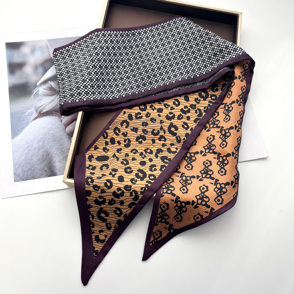 Leopard Printed Skinny Scarf F – Luxury Bags Design recenzja i cena