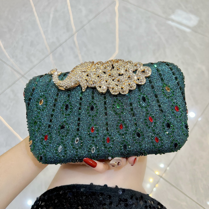 Fashion Diamond-Encrusted Clut – Luxury Bags Green recenzja i cena